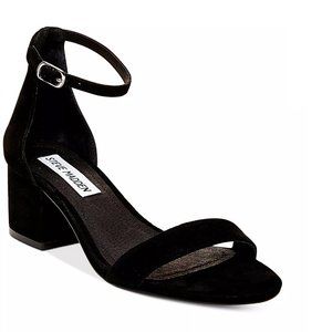Ireneew Black Suede Block Heel Sandal | Steve Madden | Used
